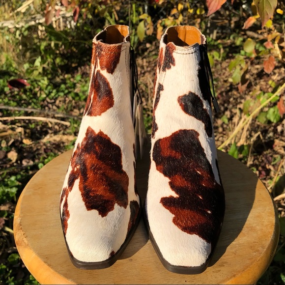 Zara Cow Print Booties - Picture 2 of 6